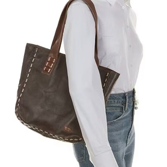 Bed Stu Leather Stevie Tote, Black Teak Rustic **VERY GOOD Preowned Condition** - Picture 14 of 14